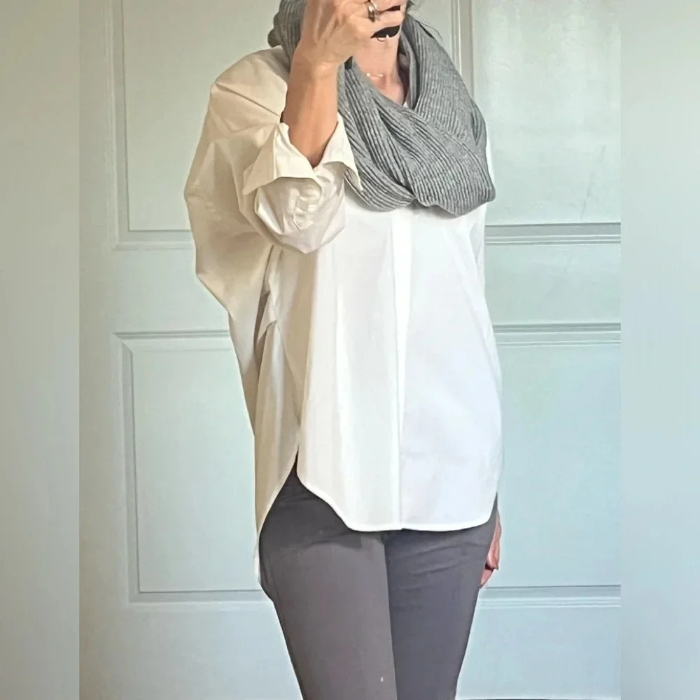 J.Crew 100% cashmere infinity scarf in gray